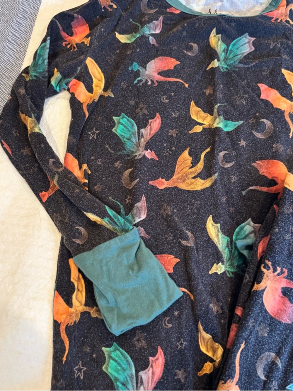 Kids Dragon Long Sleeve Pajama Set - Picture 3 of 4